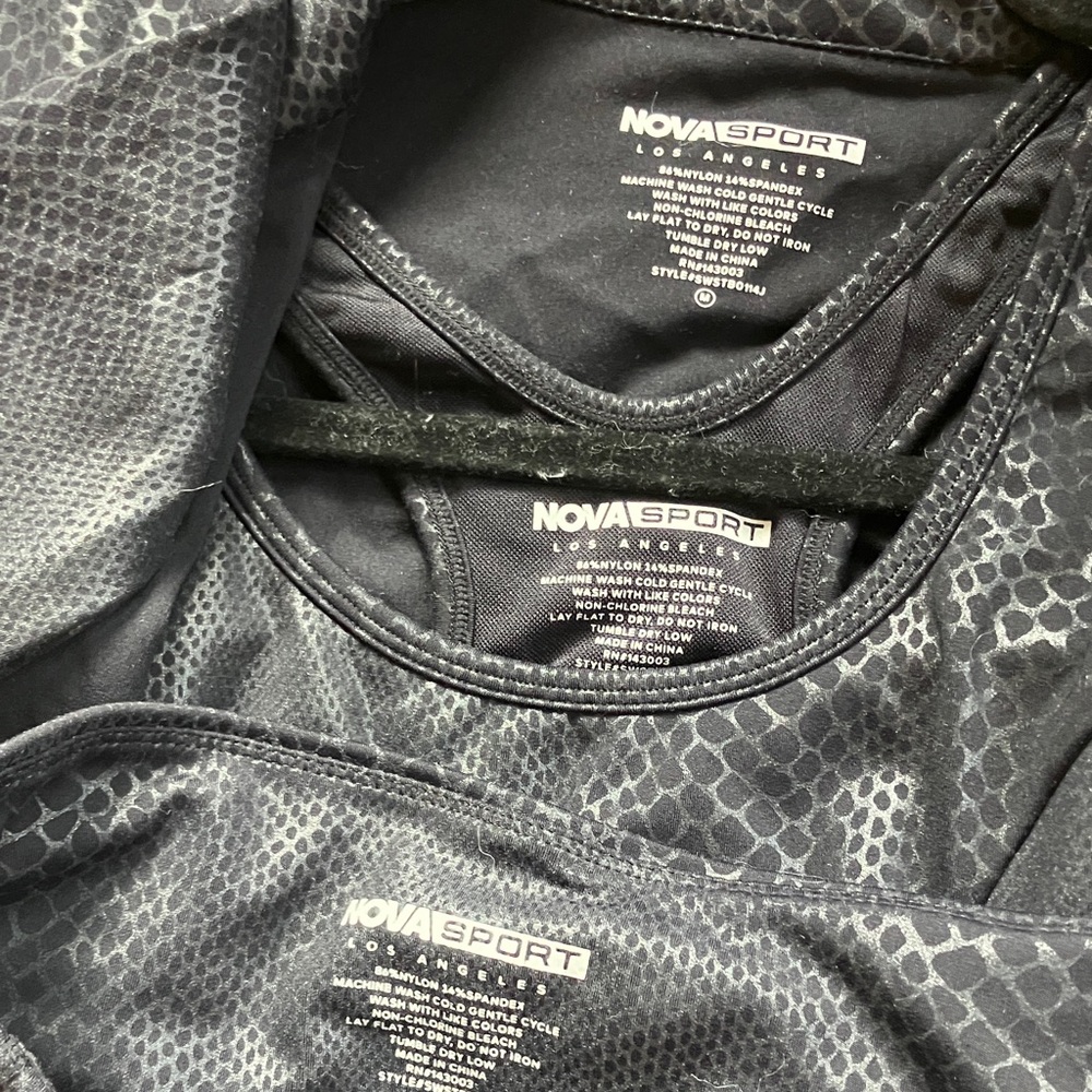 SET 3 piece Black Snake Print Leggings - Picture 3 of 16